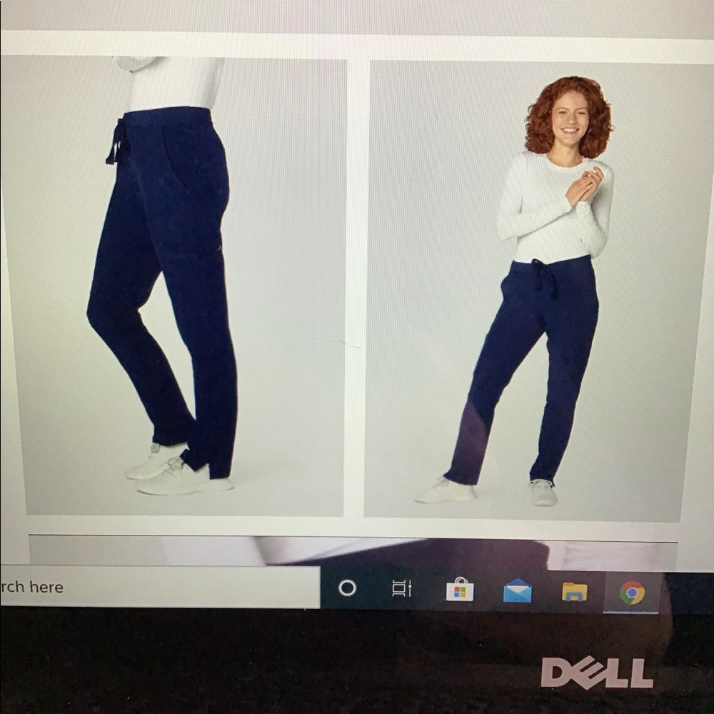 Skinny Cargo Scrub Pants (Navy)